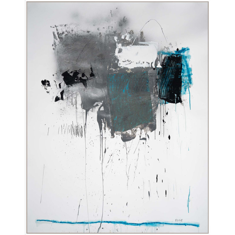 Pretty Blue Line Print by Elige