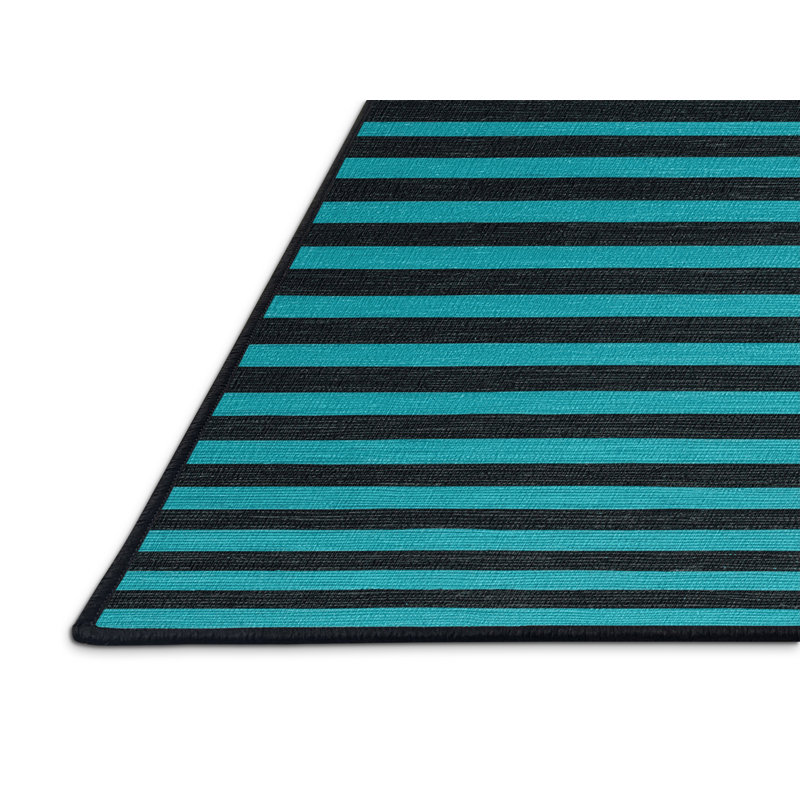 Tapis gris à rayures horizontales lavable à la machine, Tapis de couloir 2 pi x 5 pi