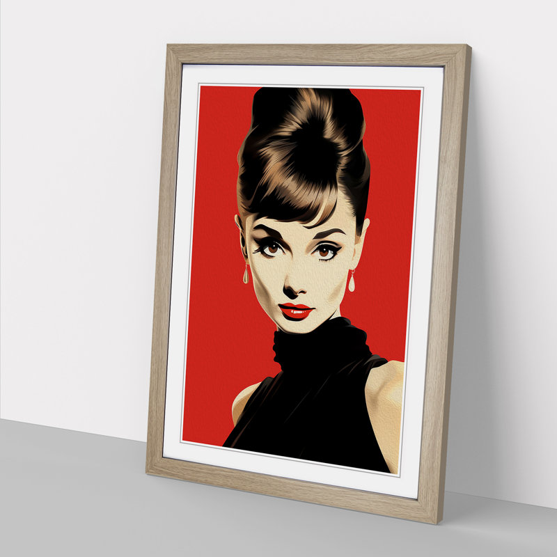 Single Picture Frame Print on Wood, 46cm H x 34cm W, Oak Framed