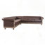Retro Style Large Sectional Sofa with Wooden Legs-624808851