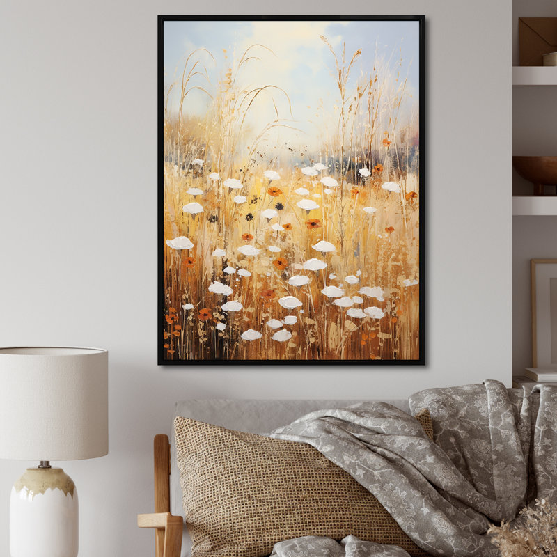 Meadow of Dreams - Imprimé, Cadre flottant noir, H 40 po x l 30 po x P 1,5 po