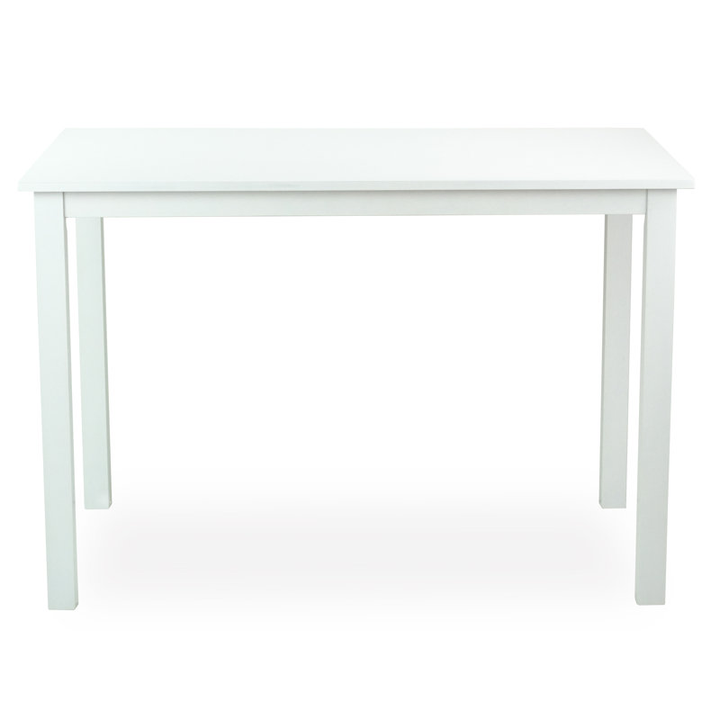 Solid Wood Base Dining Table, White