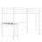 Twin Metal Loft Bed With Desk, Ladder And Guardrails-101953816