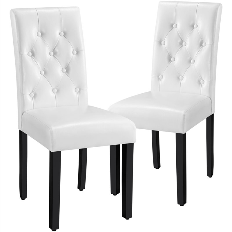  Upholstered Dining Chair, White