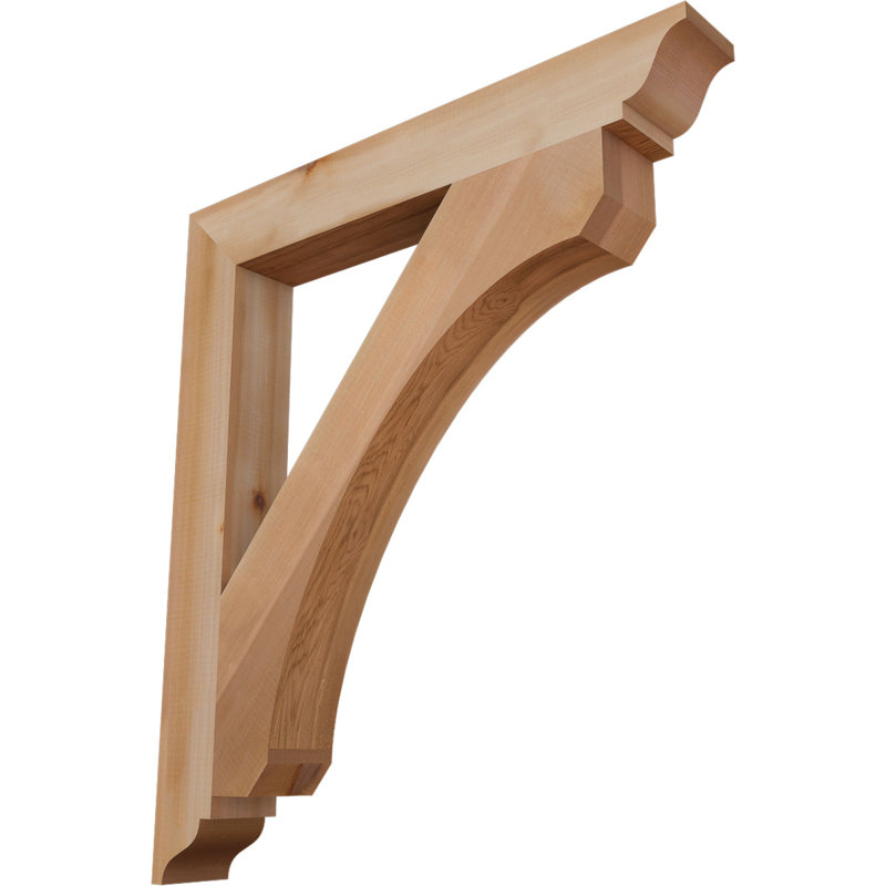 Support en bois rustique traditionnel BKTLEC01, Cèdre rouge de l'Ouest (lisse), H 34 po x l 3,5 po x P 30 po