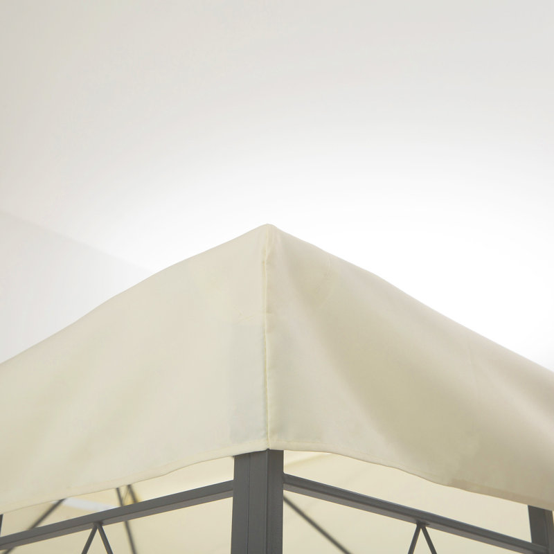 Gwinnett Dakota Fields White Fabric Replacement Canopy for Gazebo