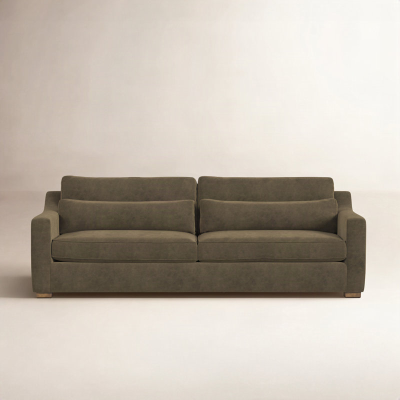 Emmit Two Seat Upholstered Sofa, Green