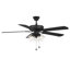 Ventilateur de plafond standard à 5 pales de 52 po avec chaînette et ensemble d'éclairage inclus Artice-86792481