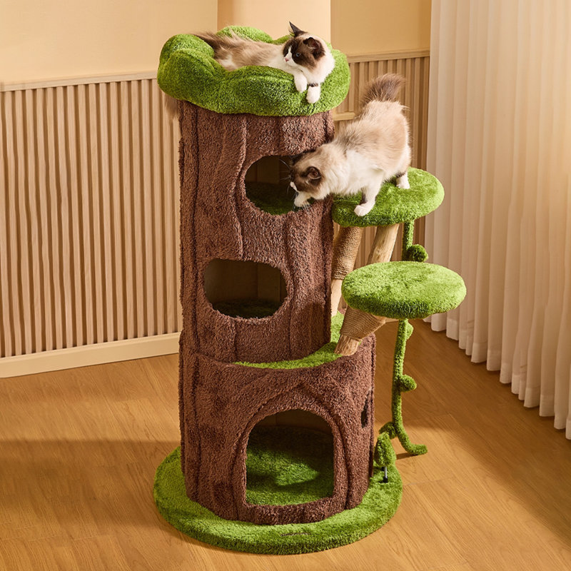 3 Tiers Cat Tree with Condons,Perch,Scratching Posts