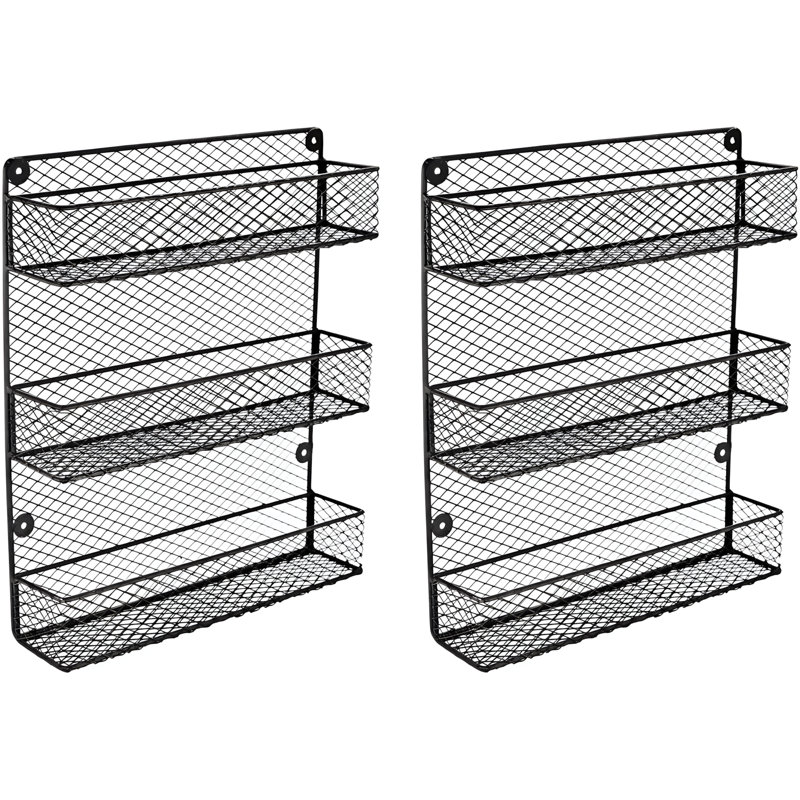 Étagère de rangement murale à 3 niveaux pour étagères à épices