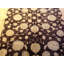 Tapis brun / beige en laine noué à la main de conception unique 8 pi x 9 pi 9 po