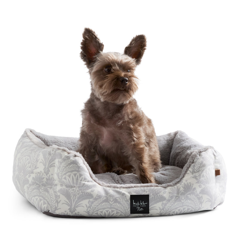 NICOLE MILLER New York Pet Lit pour animal de compagnie, Gris, H 6,3 po x l 5 po x P 18,5 po