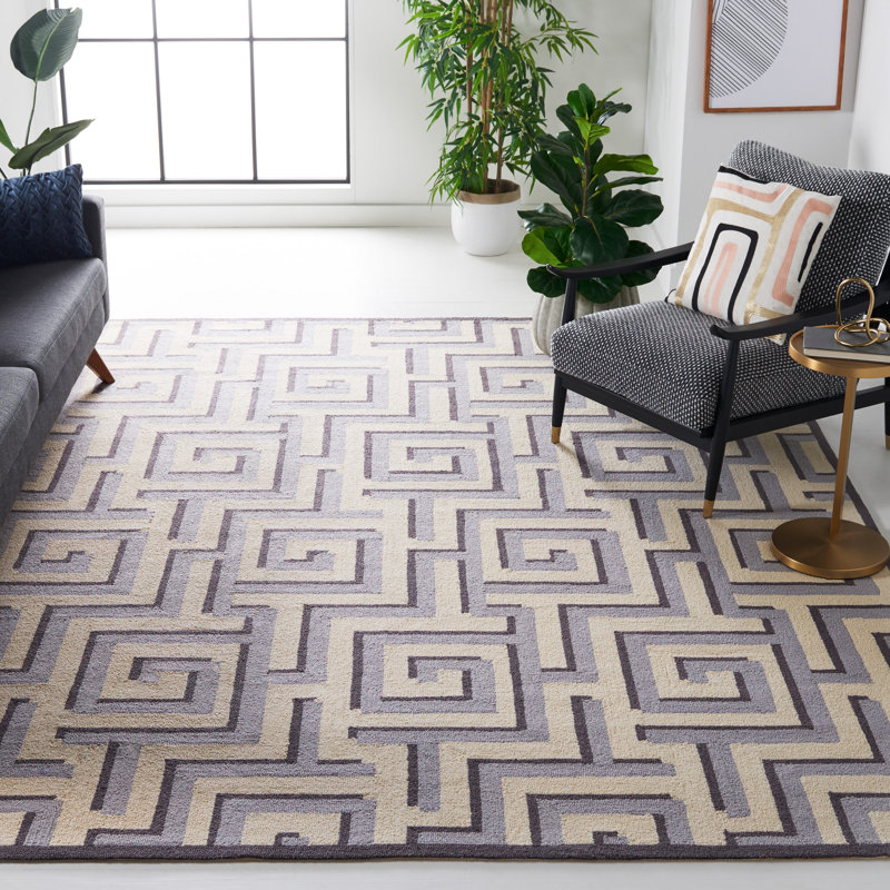 Naya Hand Hooked Performance Abstract Rug, Rectangle 3'6" x 5'6"