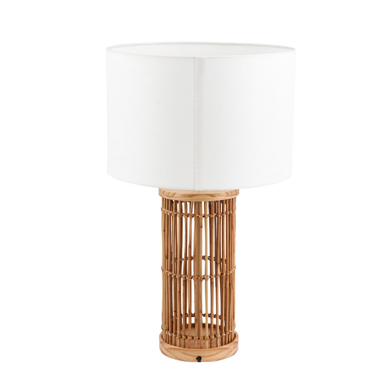 Delarue Wicker/Rattan Table Lamp, 51cm H x 30cm W x 30cm D