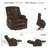Large Dual Motor Power Lift Recliner Infinite Position with Massage and Heat for Tall People, Fabric-720206950