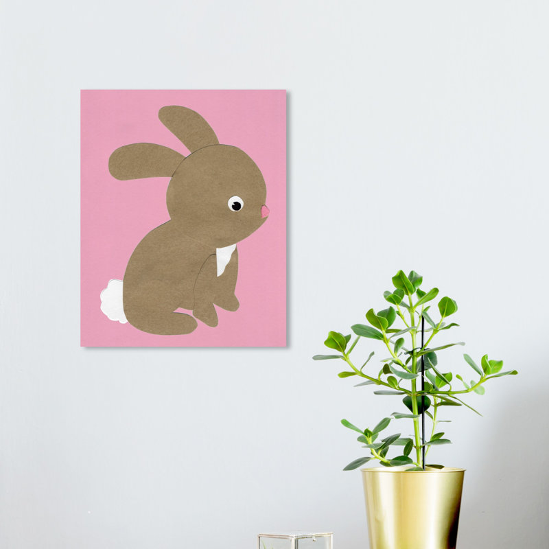 « rose lapin », art sur toile Lyndhur, H 16 po x l 13 po x P 1,5 po