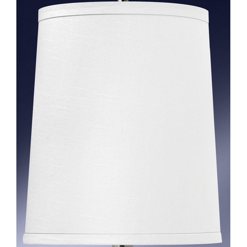Abat-jour cloche en lin (araignée) H 10,5 "x l 9" en blanc