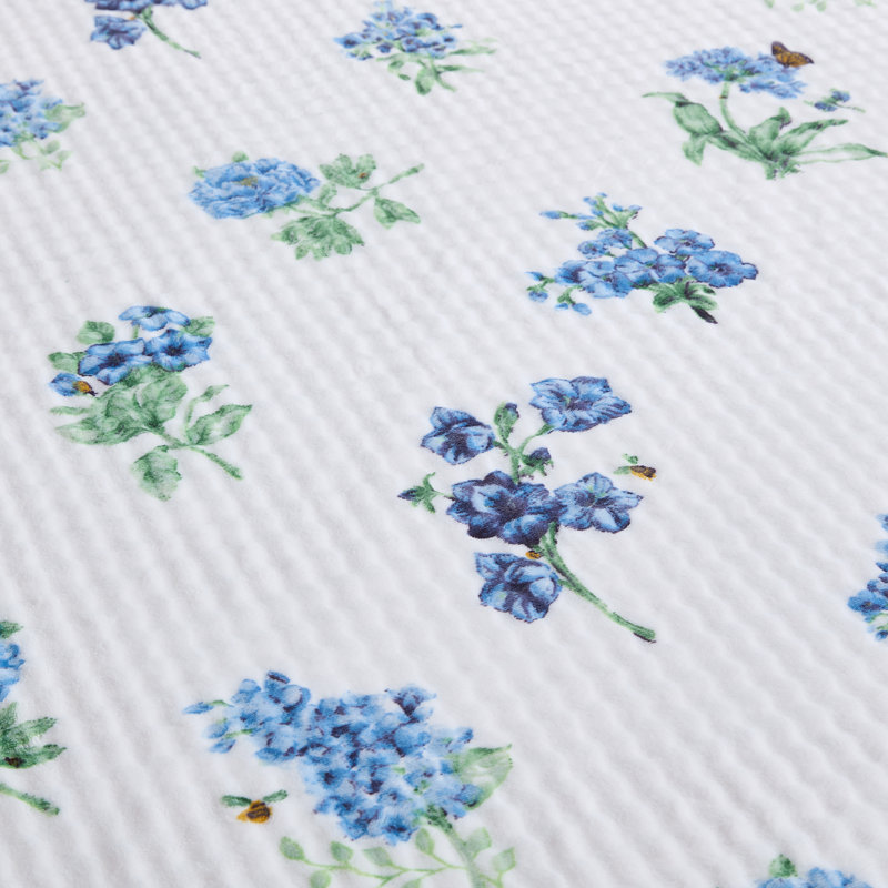Plaid Lenox Bubble Plush 50x70, Bleu Prairie Papillon, Butterfly Meadow Blue