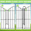 Clôture de jardin, H 24 po x 10 pi (L), clôture en arche en métal antirouille sans clôture, barrière de piquet pour chien lapin, décoration extérieure pour cour et patio