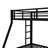 Black Metal Twin Over Full Bunk Bed With Trundle - Solid Quality, Silent Movement, Storage Benefit, Guardrail Protection, Simple Setup Frame, No Noise From Slats, Under Reinforced Bottom, Easy To-556503443