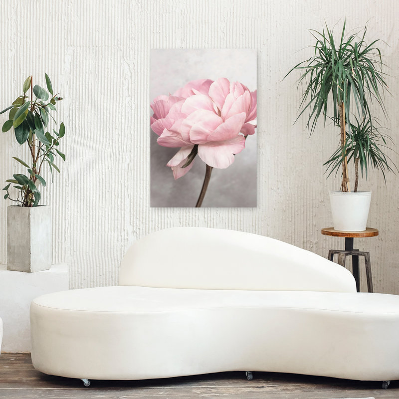 Peony Bloom, art mural contemporain abstrait, H 36 po x l 24 po