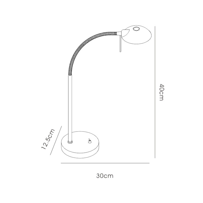 Vanesa Metal Desk Lamp, Satin Nickel