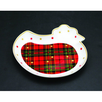 Single Rooster Shape Plate