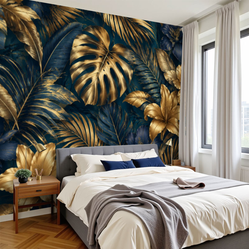Papier peint adhésif auto-adhésif moderne pour la chambre à coucher L 69 po x l 96 po Peel and Stick