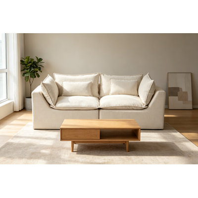 Oversized Modular Cloud Sectional Sofa, Deep Wide Seat Living Room Couch Set