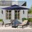 Patio Hdpe Plastic Free Standing Market Umbrella Base With Wheels