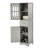 Grey Freestanding Bathroom Cabinetry - Board With Adjustable Shelf, Drawer, And Doors Doors, Shelf-888780029