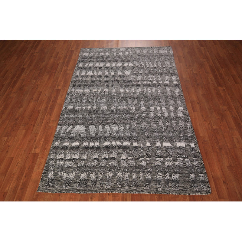 Tapis oriental abstrait marocain 5 x 8