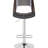 Stylish Wood Back Bar Stool With 360 Swivel, Adjustable Height, And Weathered Oak American Design Curved Back, Height In Diamond Seat