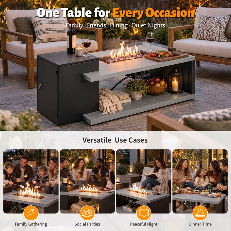 Square Fire Pit Table