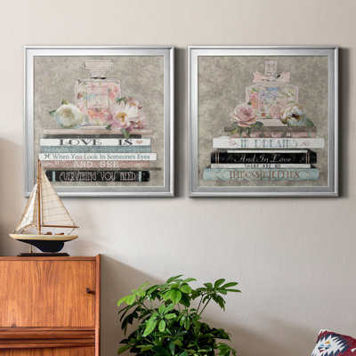 «Perfume Love», ensemble de 2 peintures sur toile encadrées