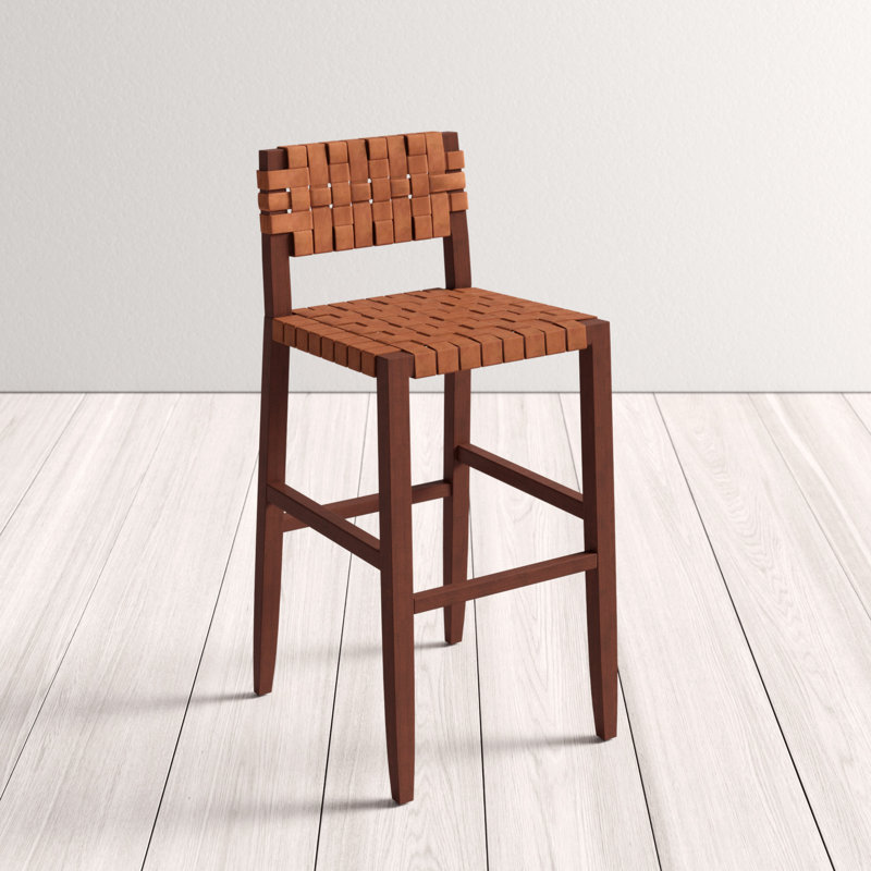 Saide Counter Stool with Solid Wood Frame, Counter Stool (24.4" Seat Height)