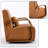 Modern Faux Leather Upholstered Swivel Lounge Chair with strong Wood Armrests and 360° Rotating Metal Base for bedrooms, living rooms