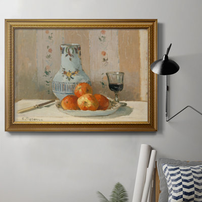 «Still Life with Apples and Pitcher», reproduction d'art sur toile encadrée