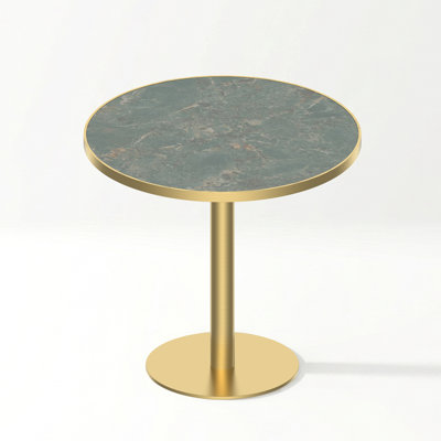 31.5" Sintered Stone Bistro Table, Modern Square/Round Dining Table with 26 Size Options for Kitchen Cafe Small Space