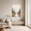 «Autumn Pine Trees and Mountain Lake», art mural sur toile-134029842