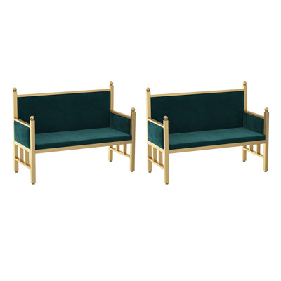 Banc rembourré en mélange de polyester Bar Cafe