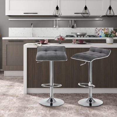 Padula Upholstered Counter Stool with Metal Frame