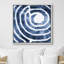 Spirale blanche sur fond d'aquarelle bleue, reproduction sur toile-1413190988-1413190991