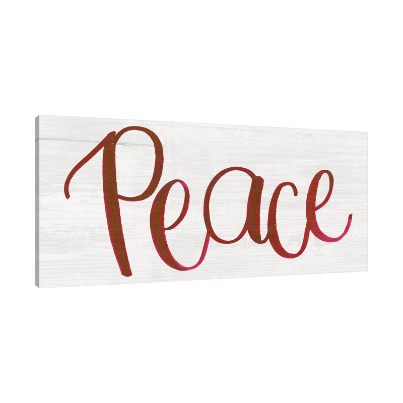 «Peace», toile tendue par Jenaya Jackson, H 18 po x l 36 po x P 1,5 po