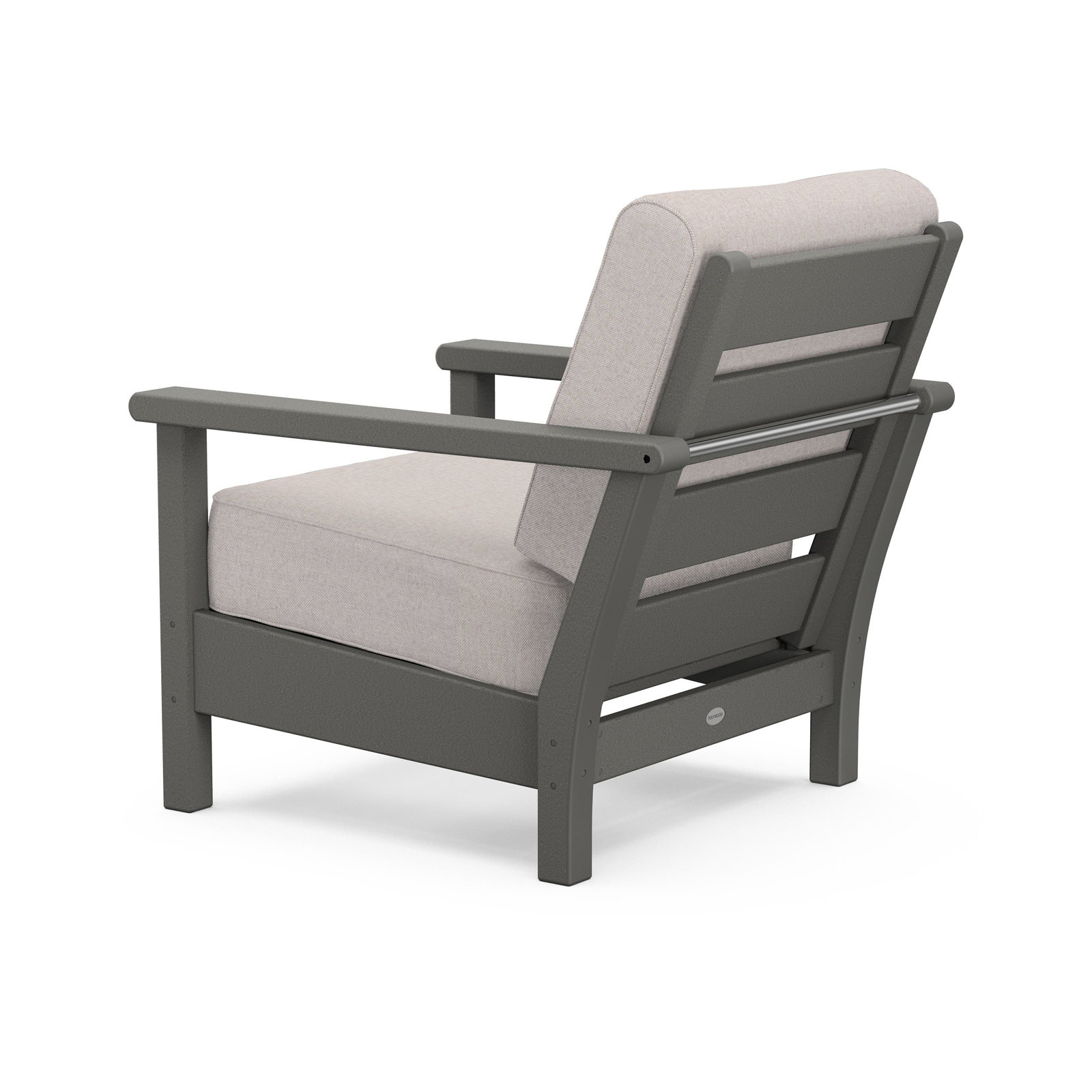Harbour Patio Lounge Chair, Dune Burlap, Slate Grey