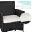  3-Piece Outdoor Wicker Conversation Patio Bistro Set, W/ 2 Chairs, Table-22106500-22106505