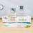 Queen Wooden Floor Bed With Guardrails And Slats-1382397981