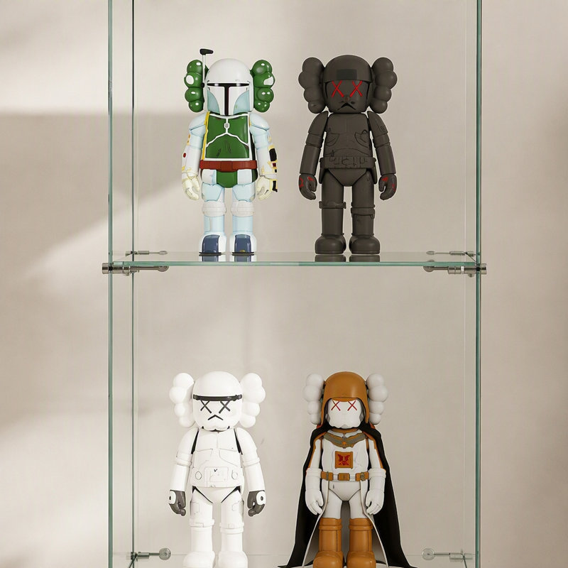 Vitrine à une porte avec 3 tablettes, H 49,3 po x l 16,7 po x P 14,3 po, White,White