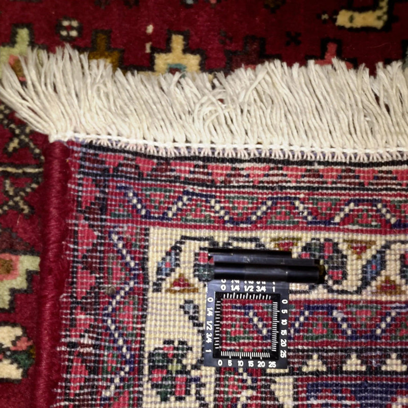 Orfelinda Oriental Area Rug in Red