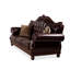 Canapé Chesterfield 94 po en cuir massif à dossier haut capitonné à la main 94 po